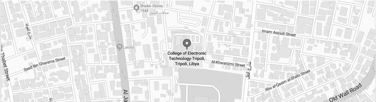 Map to College of Electronic Technology, Tripoli